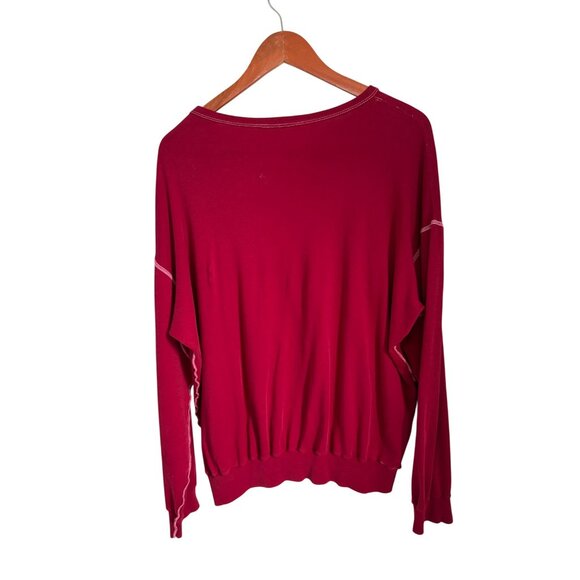 Sonia Rykiel Red Crewneck Logo Sweatshirt Made In Belgium Womens Size L - Picture 5 of 6